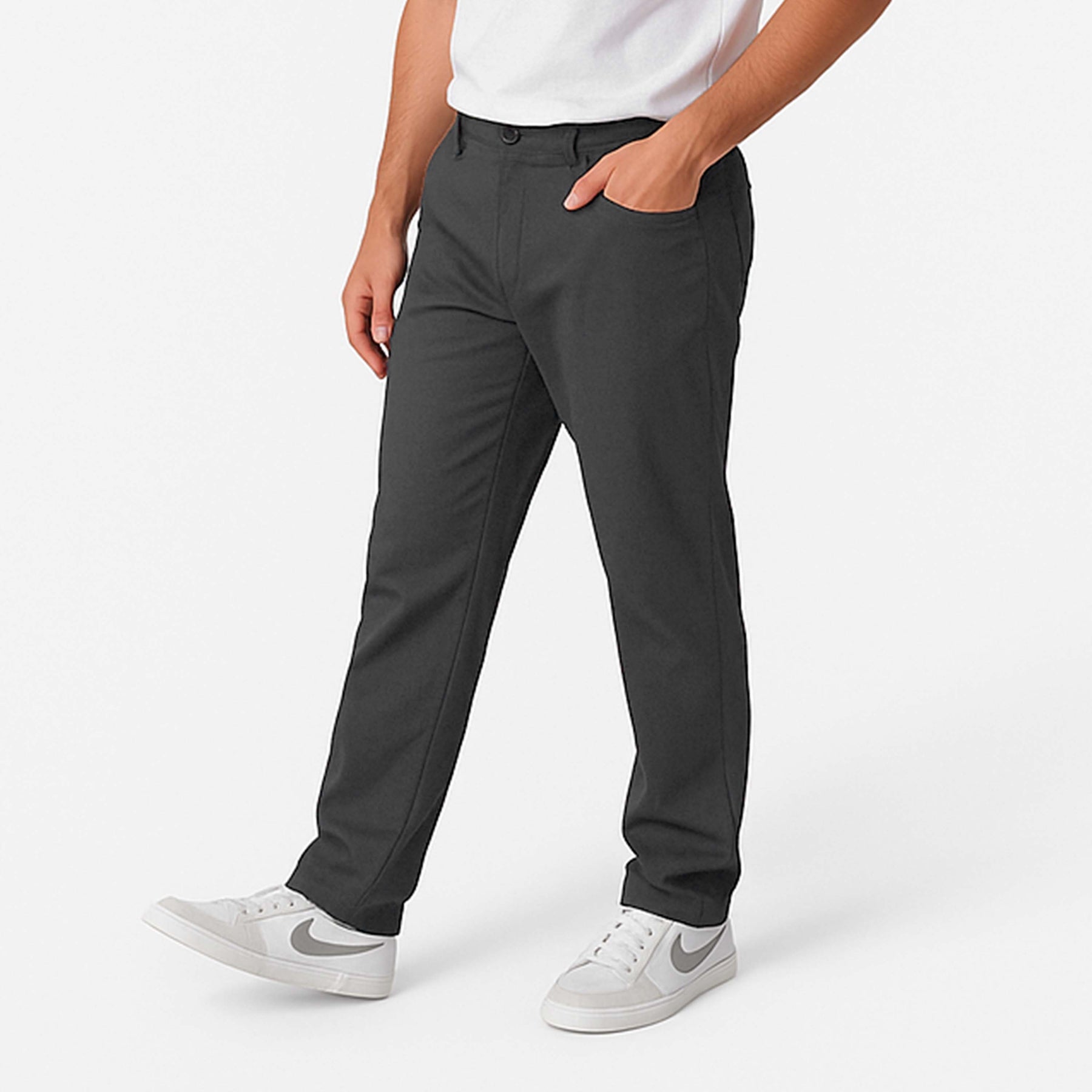 Calça Sarja Moletom Masculina | Travel Collection - Cinza Carvão