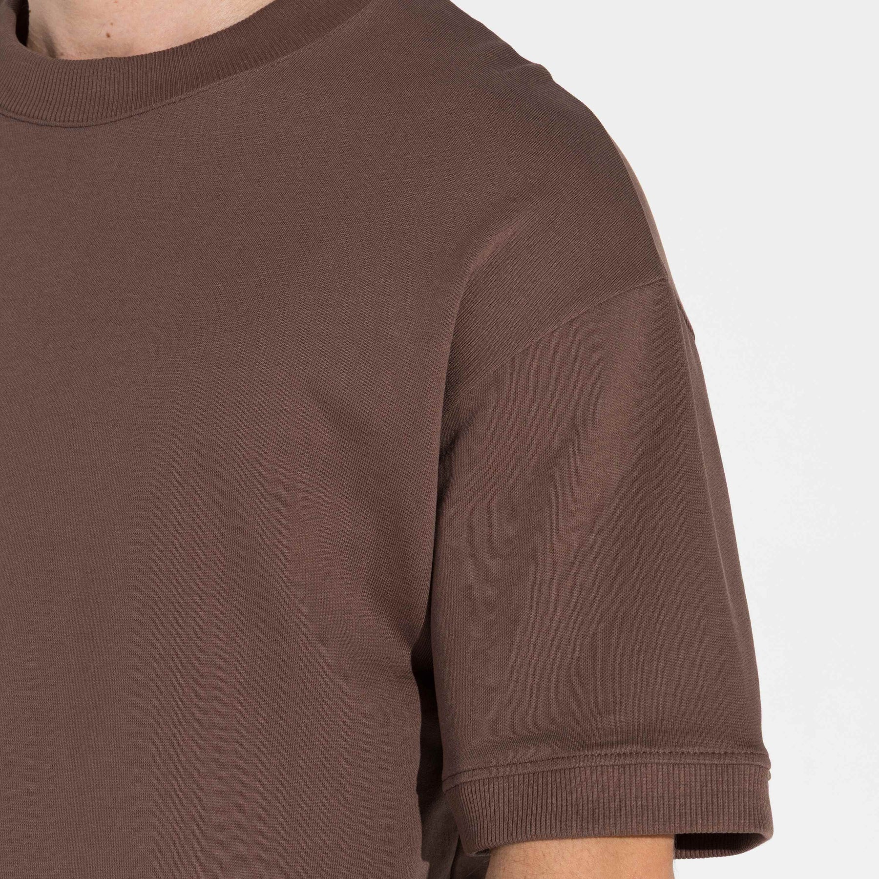 Camiseta Moletom Premium Masculina - Marrom Macchiato