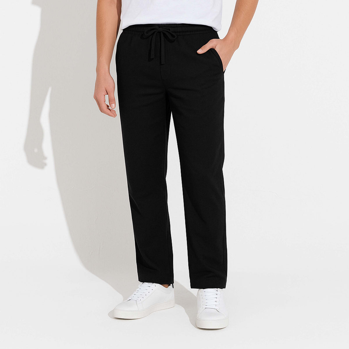 Calça Reta Linho - Preto